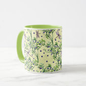 Mug Motif de bleuets avec libellules (Devant gauche)