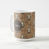 Mug Motif de bois illustré de Chouette Brown (Devant gauche)