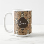 Mug Motif de bois illustré de Chouette Brown (Gauche)