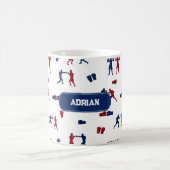 Mug Motif de boîte rouge et bleu (Centre)