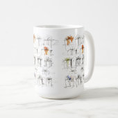 Mug Motif de boîtes-cadeaux Abstraites (Devant droit)