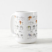 Mug Motif de boîtes-cadeaux Abstraites (Devant gauche)