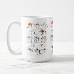 Mug Motif de boîtes-cadeaux Abstraites