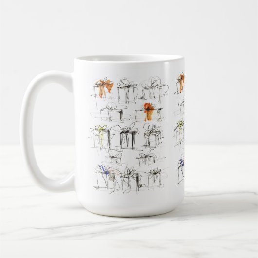 Mug Motif de boîtes-cadeaux Abstraites (Gauche)