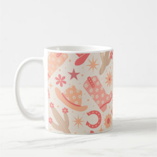 Mug Motif de bottes et de chapeaux de cowgirl groovy P