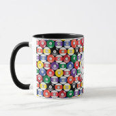 Mug Motif de boule de billards de monogramme (Gauche)