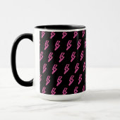 Mug Motif de boulon à éclair de néon rose (Gauche)