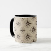 Mug Motif de boussole de navigation (Devant gauche)