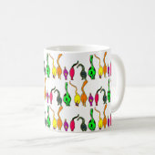 Mug Motif de boutons de chats colorés (Devant droit)