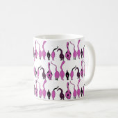 Mug Motif de boutons de chats violets (Devant droit)