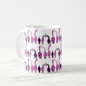 Mug Motif de boutons de chats violets (Devant gauche)