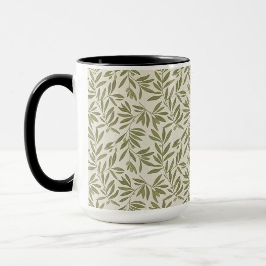Mug Motif de branche d'olive minimal (Gauche)
