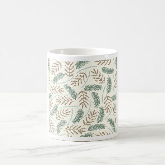 Mug Motif de branches persistantes de pin et de cèdre