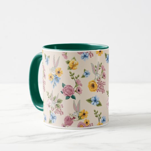 Mug Motif de broderie florale BUGS BUNNY™ (Devant gauche)