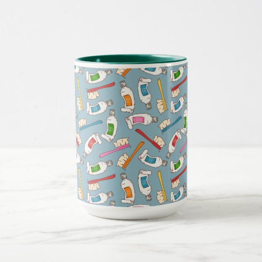 Mug Motif de brosse à dents et de pâte dentifrice (Centre)