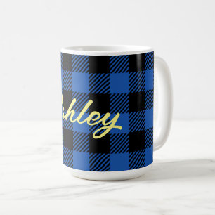 Mug Motif de Buffalo À damiers noir Personnaliser