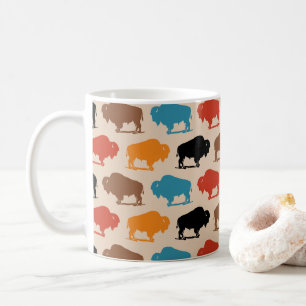 Mug Motif de Buffalo du sud-ouest coloré