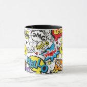 Mug Motif de bulle de dialogue d'art pop de bande dess (Centre)
