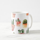 Mug Motif de cactus Brown vert à pointes (Devant droit)