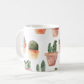 Mug Motif de cactus Brown vert à pointes (Devant gauche)
