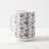 Mug Motif de cactus d'aquarelle (Devant gauche)