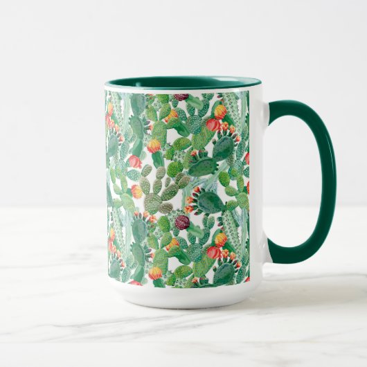 Mug Motif de cactus d'aquarelle (Droite)