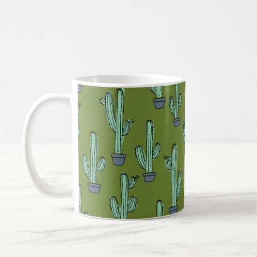 Mug Motif de cactus dessiné à la main (Gauche)