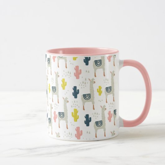 Mug Motif de cactus et de lamas (Droite)