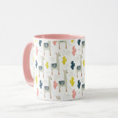Mug Motif de cactus et de lamas (Devant gauche)