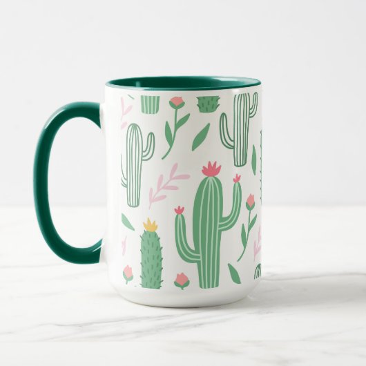 Mug Motif de cactus succulent et coloré (Gauche)
