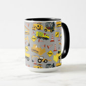 Mug Motif de camions de construction (Devant droit)