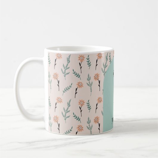 Mug Motif de camomille florale (Gauche)