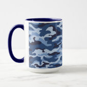 Mug Motif de camouflage bleu foncé (Gauche)