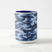 Mug Motif de camouflage bleu foncé (Centre)
