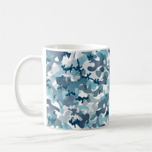 Mug Motif de camouflage Blue Camo dans des tons marine