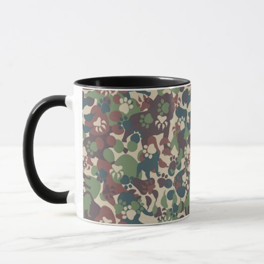 Mug Motif de camouflage de chien (Gauche)