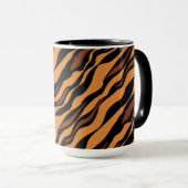 Mug Motif de camouflage de rayures de tigre (Devant droit)