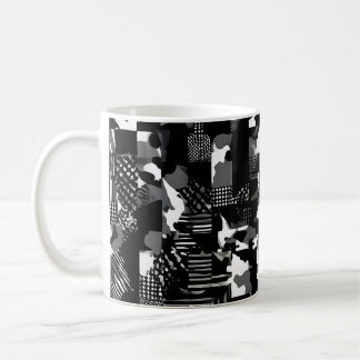 Mug Motif de camouflage noir et blanc "Fractura"