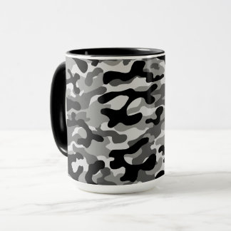 Mug Motif de camouflage urbain gris noir