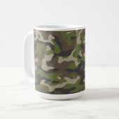 Mug Motif de camouflage vert (Devant gauche)
