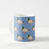 Mug Motif de canard mignon sur fond bleu (Devant gauche)
