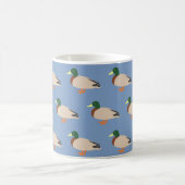 Mug Motif de canard mignon sur fond bleu (Centre)