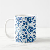 Mug Motif de carreaux bleu azulejos Vintage (Gauche)