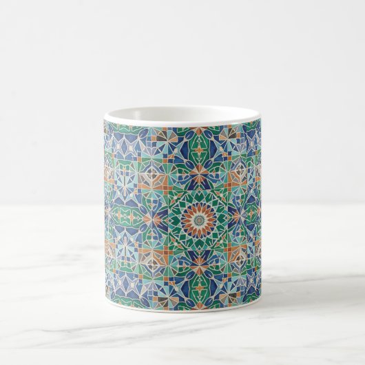 Mug Motif de carreaux de Zellige marocain vibrant  (Centre)