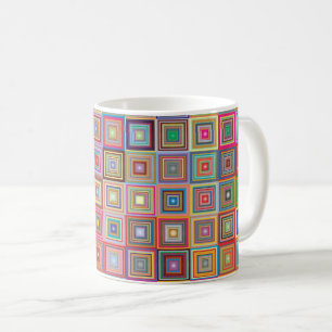 Mug Motif de carreaux géométriques rétro