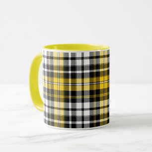 Mug Motif de carreaux tartan à carreaux jaunes noirs b