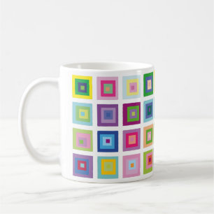 Mug Motif de carrés colorés modernes du milieu du sièc