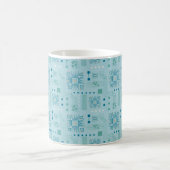 Mug Motif de carte bleue et Turquoise (Centre)