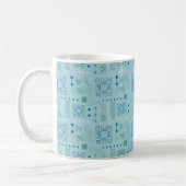 Mug Motif de carte bleue et Turquoise (Gauche)