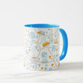 Mug Motif de carte de quartier de Cute Pastel (Devant droit)
